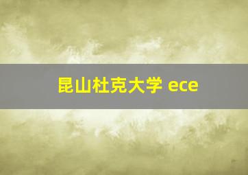 昆山杜克大学 ece